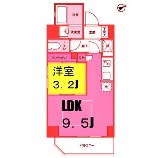 ルジェンテ・バリュ横濱反町【6階】の間取り