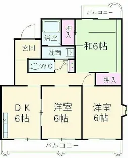 杉山パレス【4階】の間取り