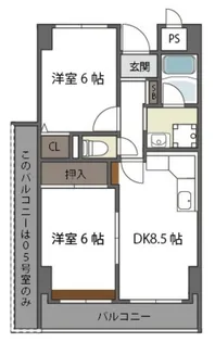 カワデンエミネンスハイツ【4階】の間取り