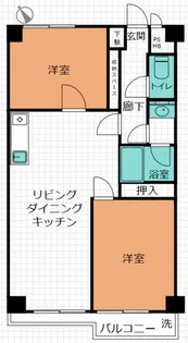 ライオンズマンション万世町【5階】の間取り