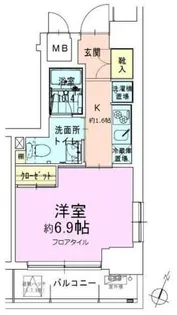 門前仲町レジデンス弐番館【6階】の間取り