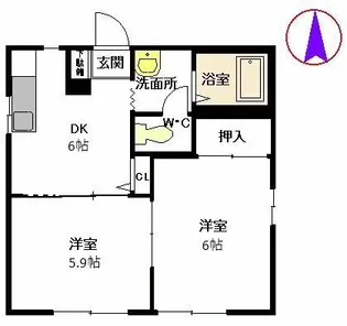 フレグランス玉名 II棟【1階】の間取り