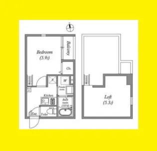 スカイフラット姫島【2階】の間取り