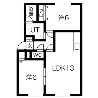 ノースインタカマツII【3階】の間取り