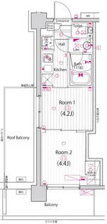 ガーラ・プレシャス四ツ木【6階】の間取り