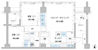ガーデニエール砧レジデンス【2階】の間取り
