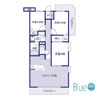 ラムズ湘南西海岸【2階】の間取り