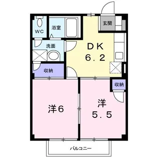 香登里パレス【2階】の間取り