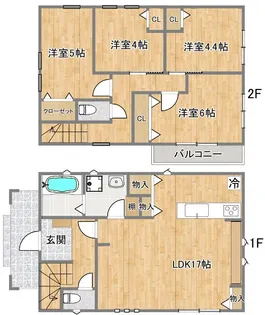 東京都日野市東豊田4【一戸建】の間取り