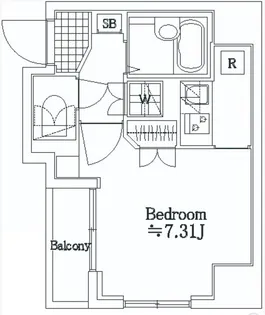 ドルチェ京橋・壱番館【4階】の間取り
