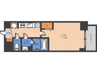 DOUBLE NINE RESIDENCE TENNOJIMINAMI【5階】の間取り