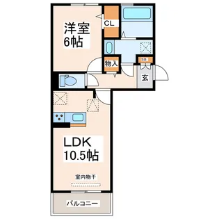 ヒーリングマンション【3階】の間取り