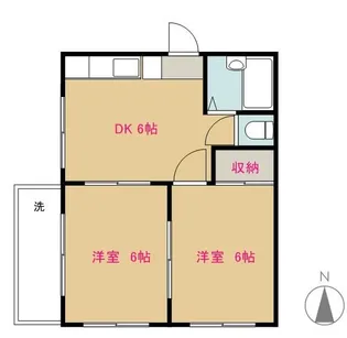 ツインタワーズイン【2階】の間取り