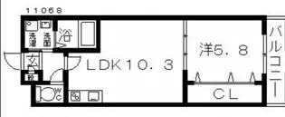 ステラウッド恵我之荘【1階】の間取り