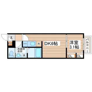 ルミナ旭ヶ丘【1階】の間取り