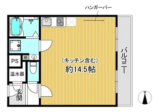 百万遍ハイツ【4階】の間取り