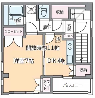 ロイヤルマキシム新大橋【2階】の間取り