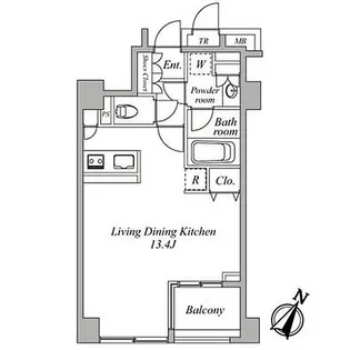 セントラルクリブ六本木III【6階】の間取り