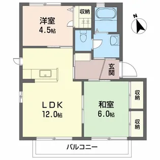 バリュージュI【2階】の間取り