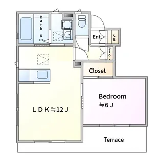パインクレスト7番館A【1階】の間取り