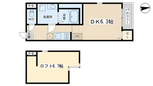 ハーモニーテラス東野八反畑町II【1階】の間取り