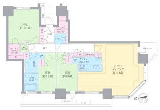 幕張ベイパークスカイグランドタワー【48階】の間取り
