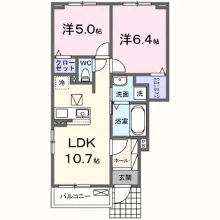 メゾン モナムール II【2階】の間取り