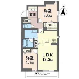 トルシーヌ大宮東町【2階】の間取り