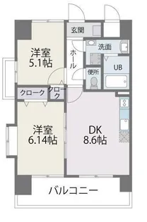 レジデンス20【6階】の間取り