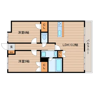 エスコートワン【3階】の間取り