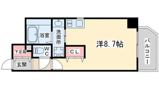 ジュネーゼグラン天満【10階】の間取り