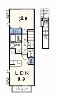 ビアン カンパーニュA【2階】の間取り