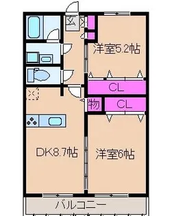 ドミール新川崎【3階】の間取り