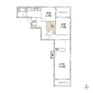 L’s Plus 豊玉中【4階】の間取り