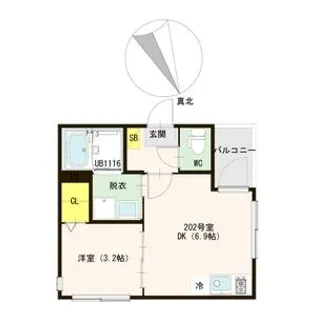 クレール ラフィネ【3階】の間取り