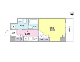 恵比寿三田レジデンス【6階】の間取り