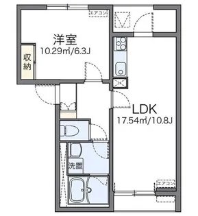レオネクストオリーブB【1階】の間取り