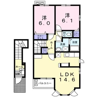 ペアハウスヒロセF【2階】の間取り