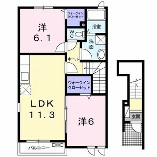 アリーヴィオA【2階】の間取り