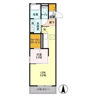 カリンビュー太田【1階】の間取り