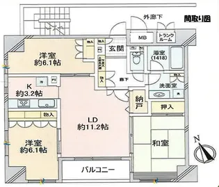 藤和シティホームズ茅場町【5階】の間取り