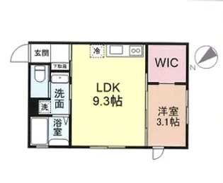 chatonIII シャトン【2階】の間取り