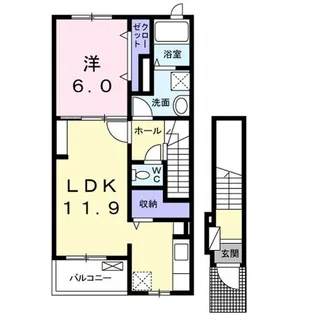 メゾン ド ベル【2階】の間取り