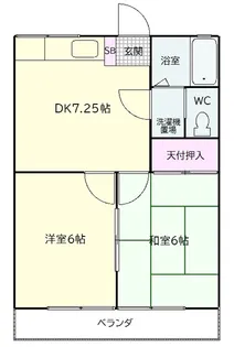 ピュアコーポ【2階】の間取り