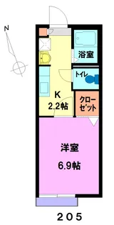 オーベルジュ・アン【2階】の間取り