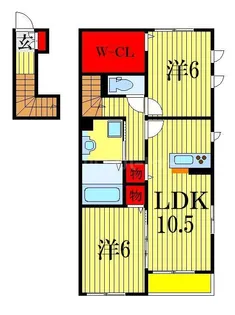 ベルーザ東船橋【2階】の間取り