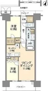 大阪ベイレジデンス【3階】の間取り