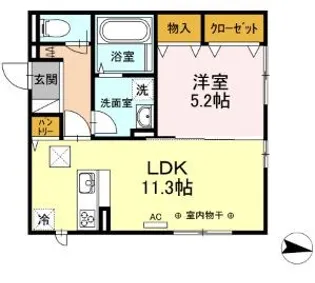 サークルモコ湘南台【3階】の間取り