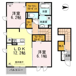 ソレイユ A【2階】の間取り