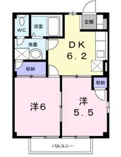 香登里パレス【1階】の間取り